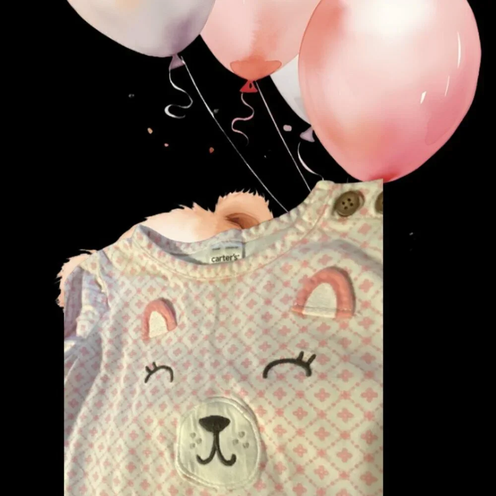 Carter's Pretty Bear Face Cotton Top